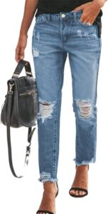 women's distressed denim jeans