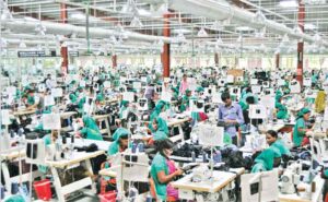 INSIDE A GARMENTS FACTORY