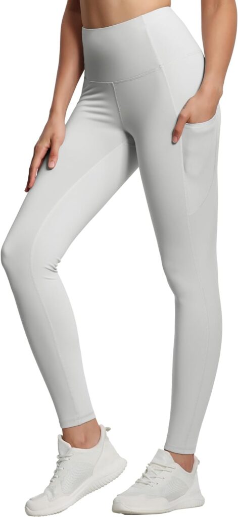 THE GYM PEOPLE Thick High Waist Yoga Pants with Pockets, Tummy Control Workout Running Yoga Leggings for Women Workout Running Yoga Leggings for Women