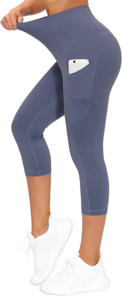 THE GYM PEOPLE Thick High Waist Yoga Pants with Pockets, Tummy Control Workout Running Yoga Leggings for Women Workout Running Yoga Leggings for Women