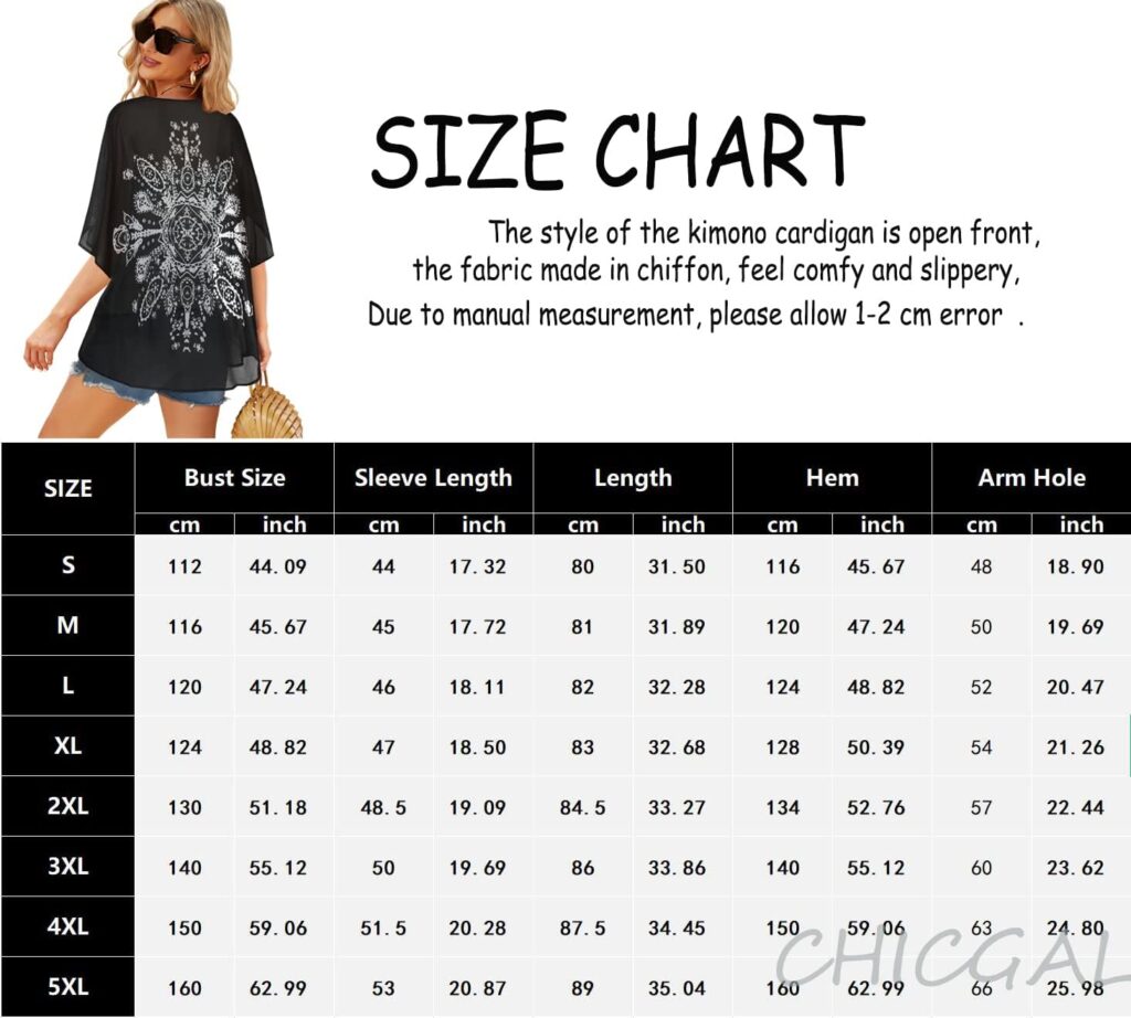 Womens Floral Print Puff Sleeve Kimono Cardigan Loose Cover Up Casual Blouse Tops