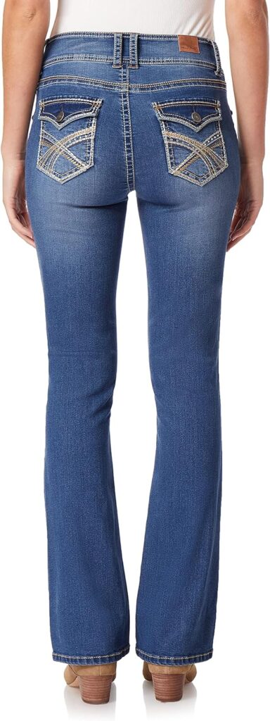 WallFlower Womens Luscious Curvy Bootcut Mid-Rise Insta Stretch Juniors Jeans (Standard and Plus) Womens Curvy Bootcut Mid-Rise Insta Stretch Juniors Jeans us)